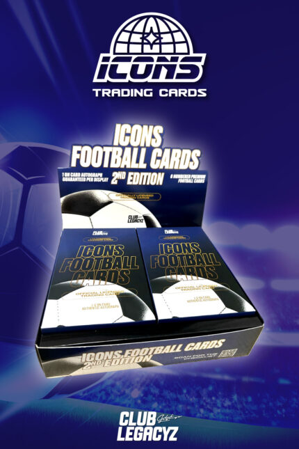 2025 Club Legacyz Icons Soccer Second Edition Hobby ( Master Case ) 10 Display Per Case, Display with 6 Mini Boxes, 1 Card Per Box